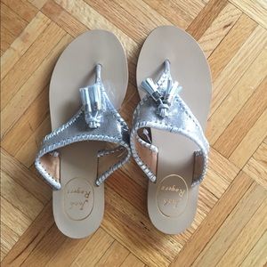 Jack Rogers metallic silver sandals